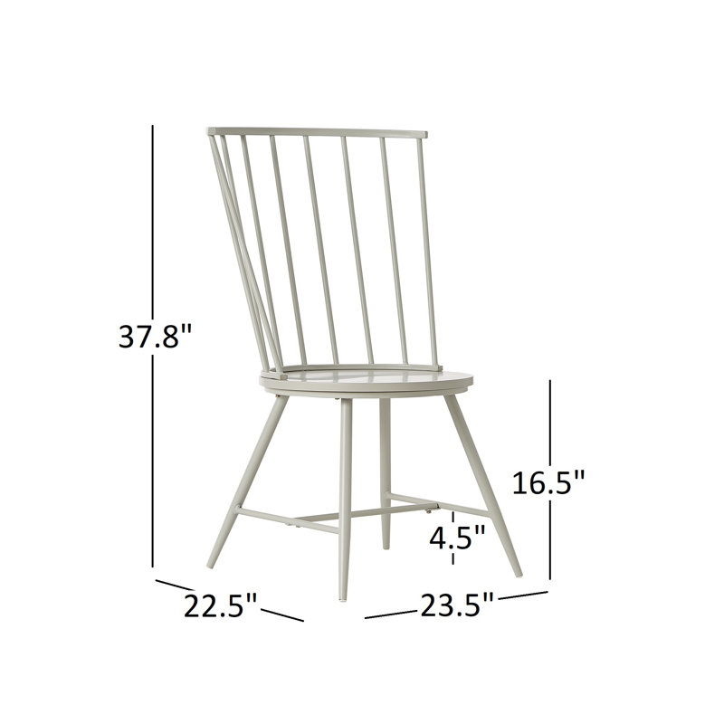 Laurel Foundry Modern Farmhouse Kennamer Metal Slat Back Side Chair